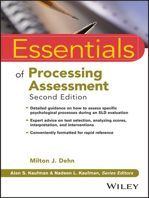 cover image of Essentials of Processing Assessment